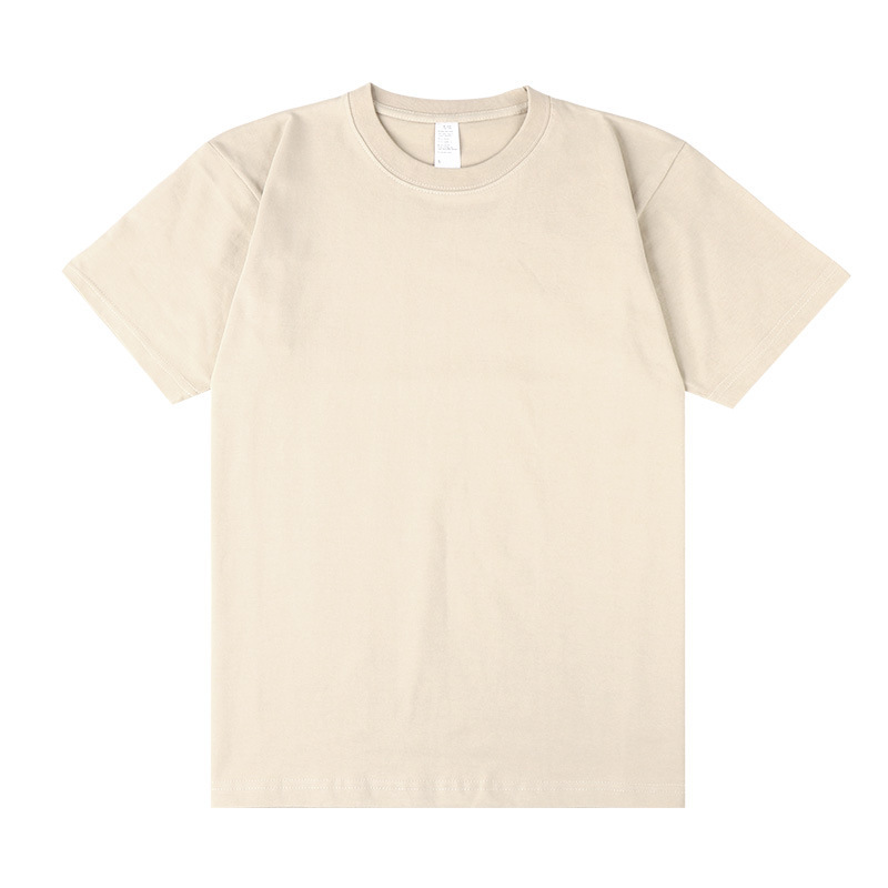 Tee-shirt homme uni écru à col rond