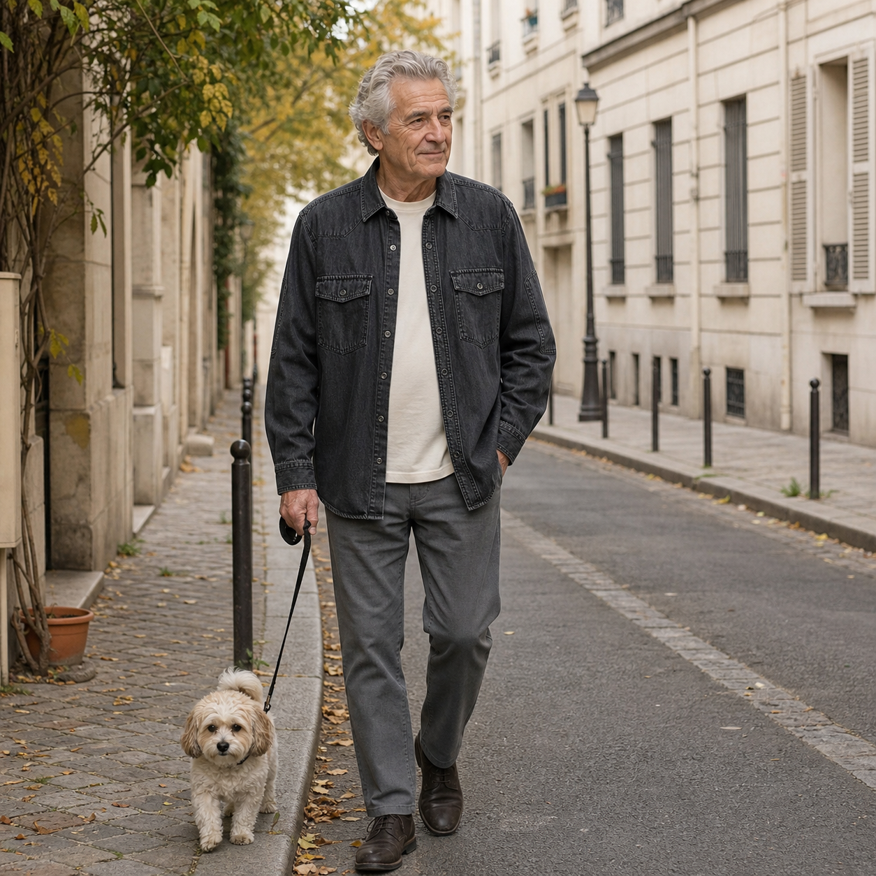 Homme en France portant l&rsquo;un des mod&egrave;les dans une sc&egrave;ne quotidienne, exemple 16