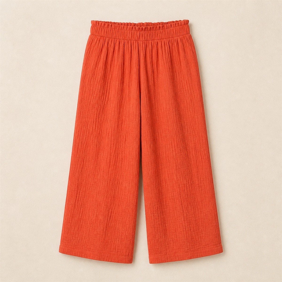 Jupe-culotte rouge cannelle