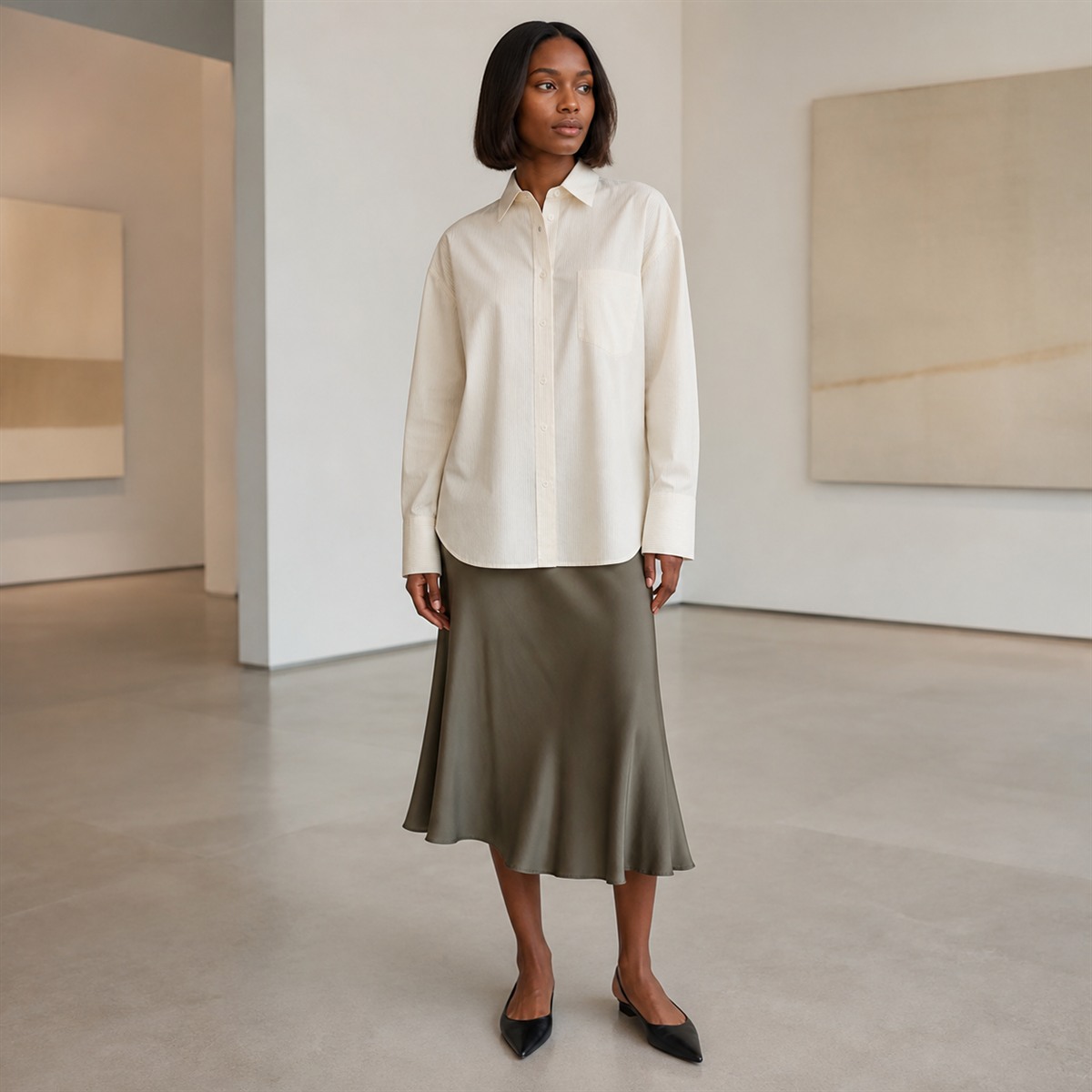 Tenue soignée avec la chemise en coton