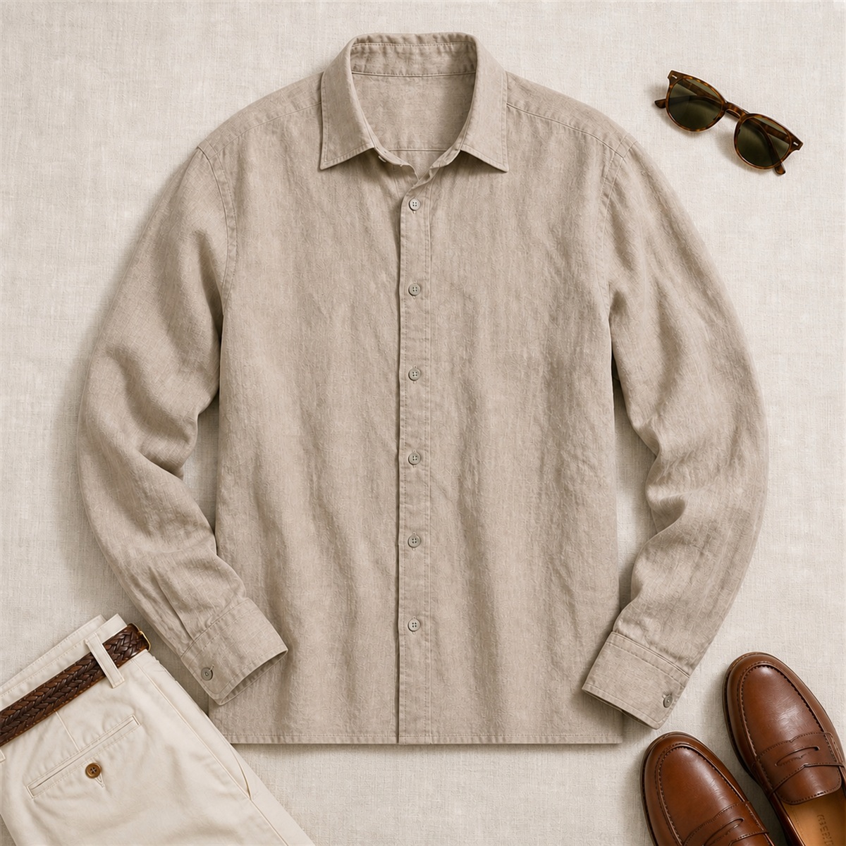 Tenue décontractée avec la chemise en lin