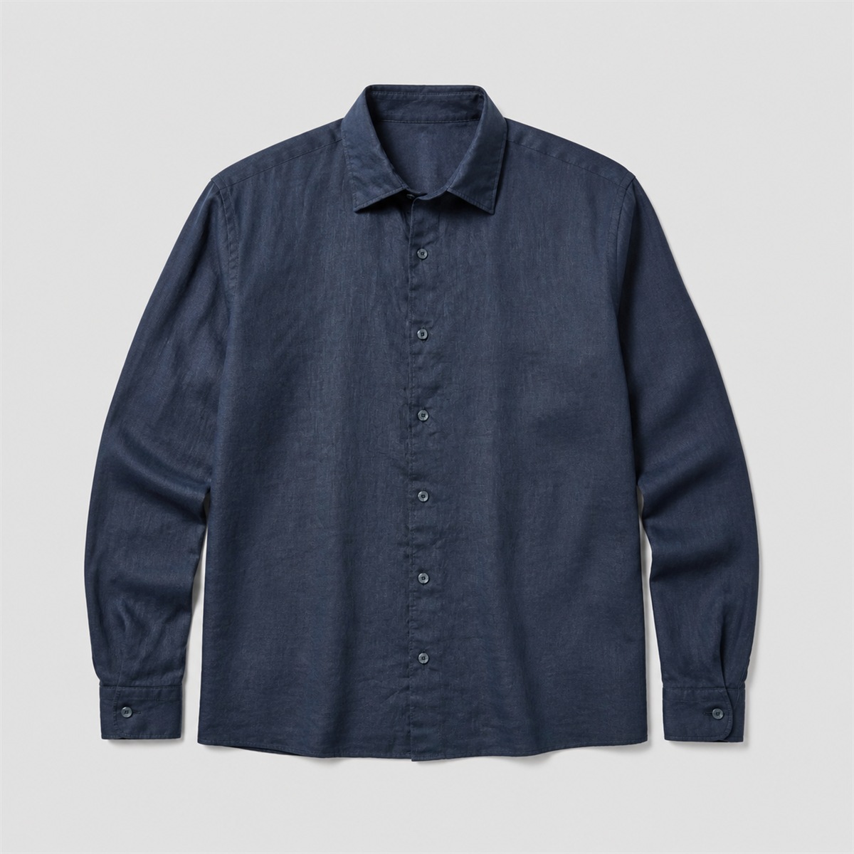 Chemise en lin marine