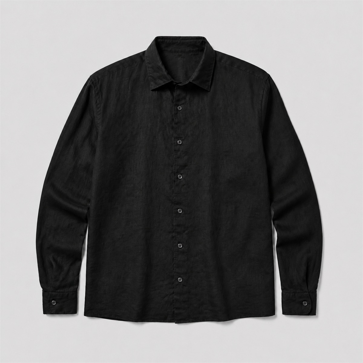 Chemise en lin noire