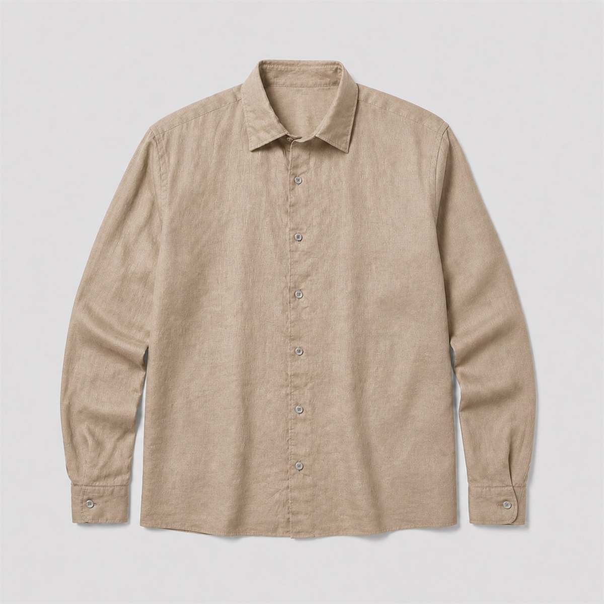 Chemise en lin marron