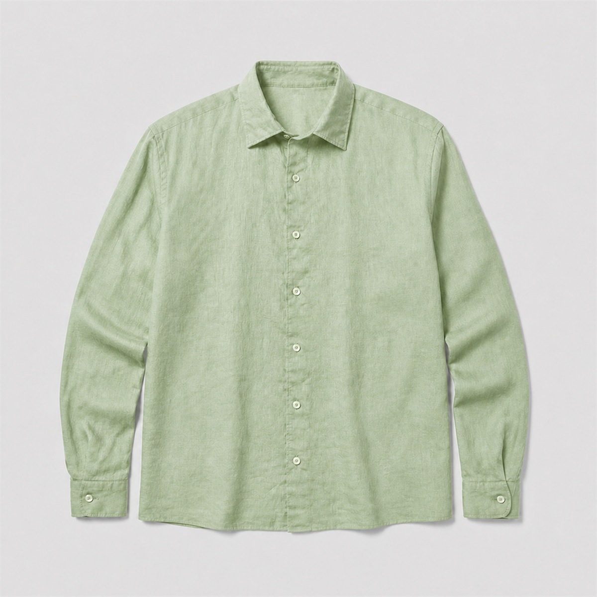 Chemise en lin verte