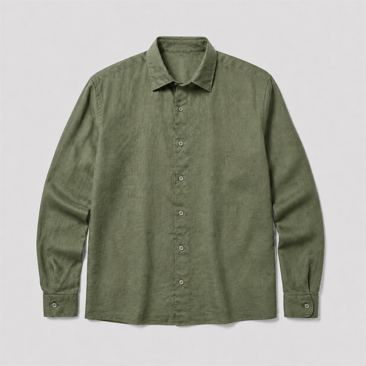 Chemise en lin vert olive