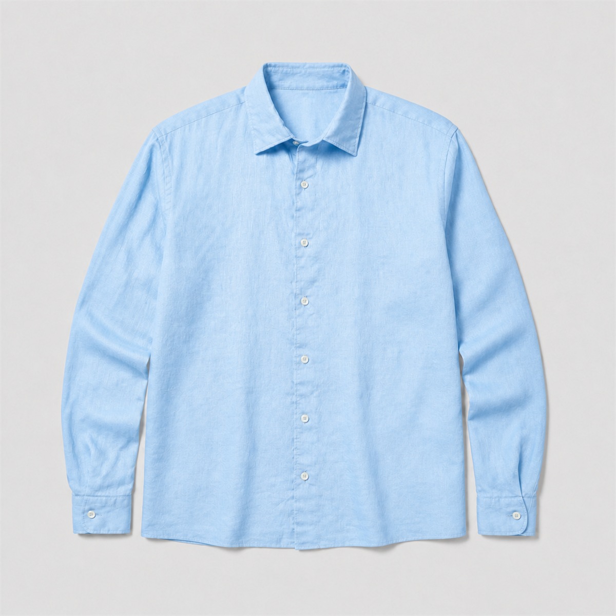 Chemise en lin bleue