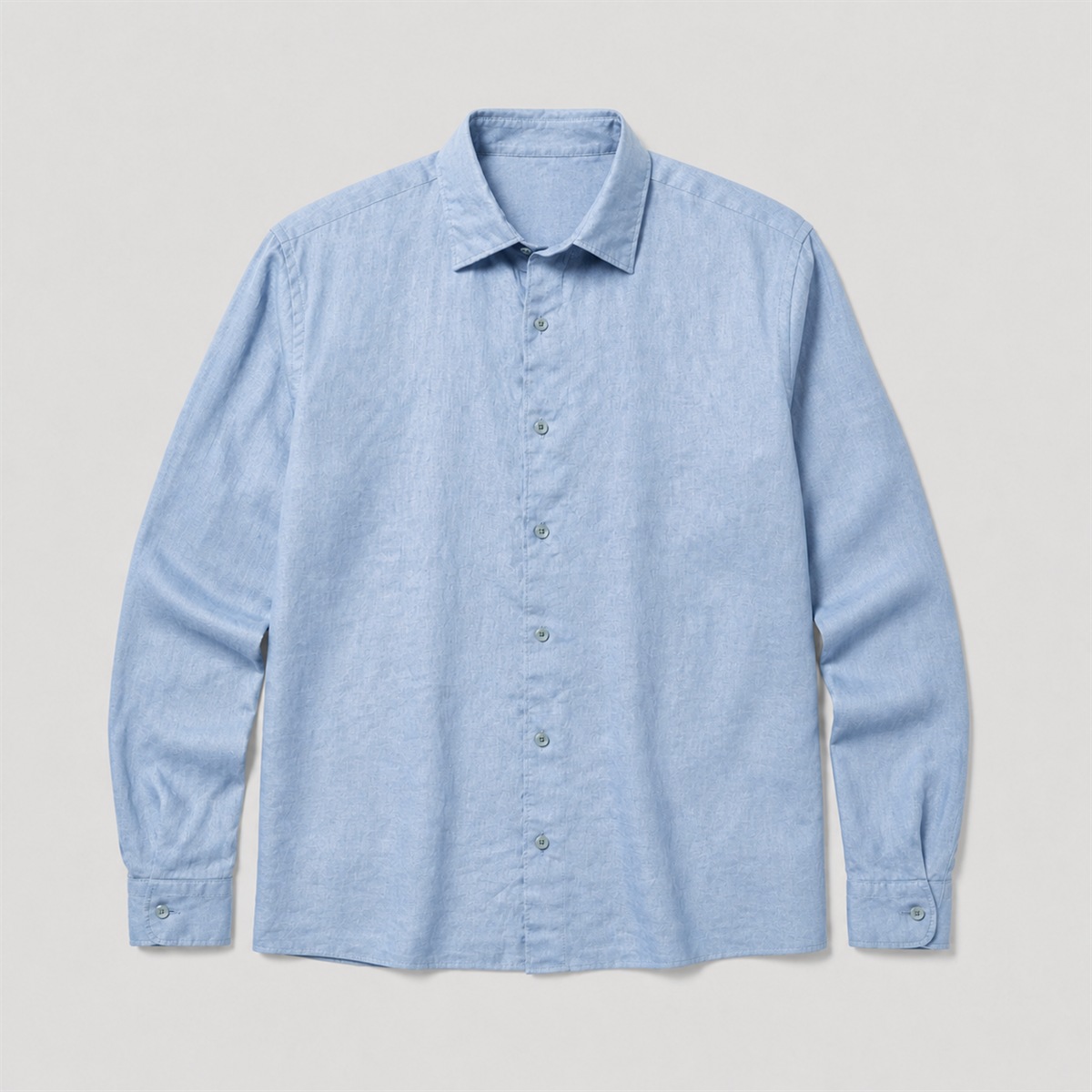 Chemise en lin bleu clair