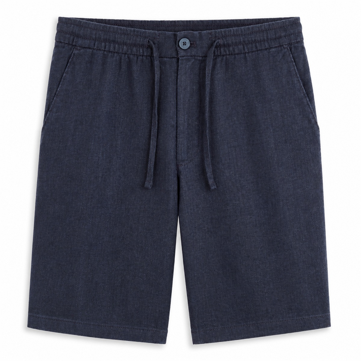 Bermuda homme en lin marine - vue principale