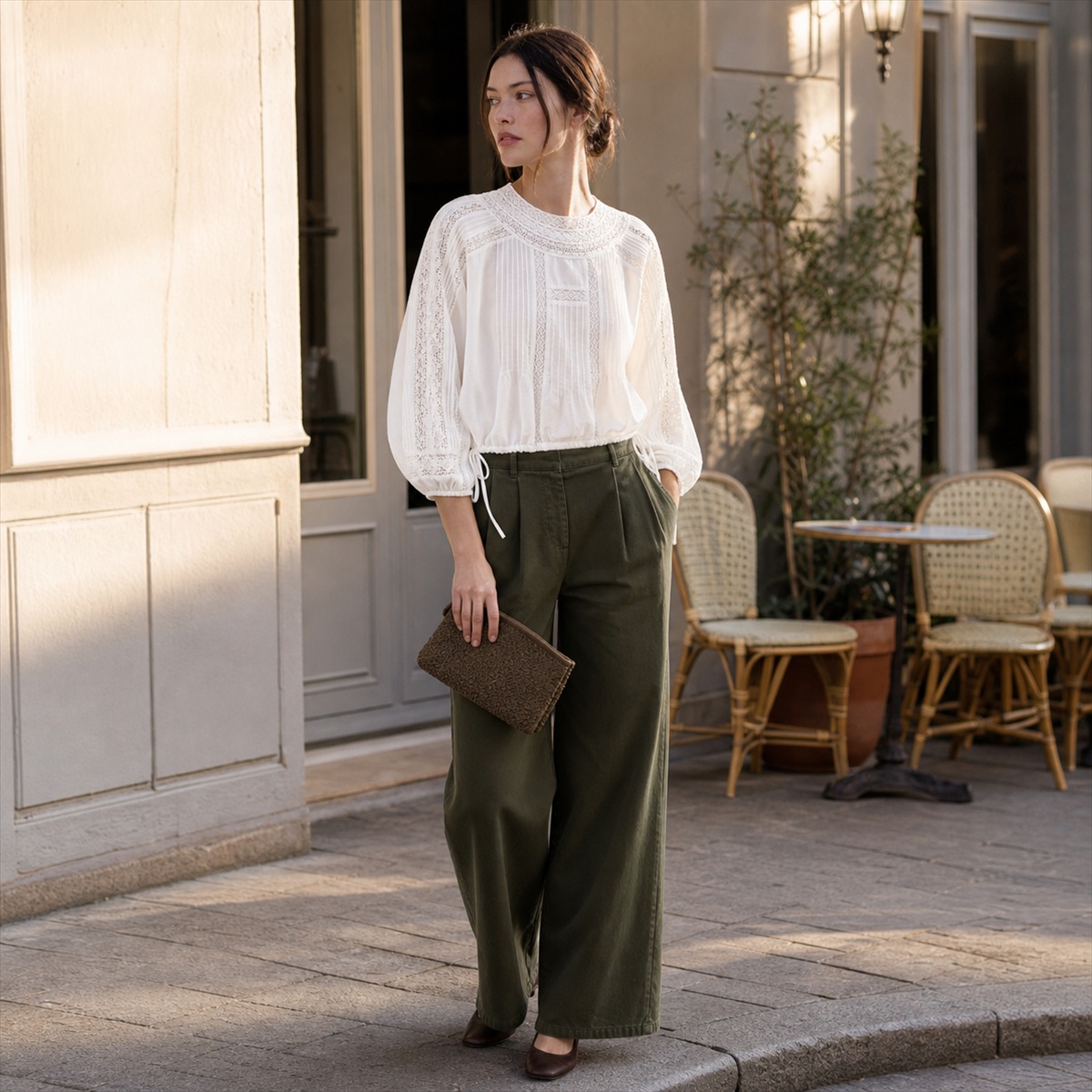 Blouse brodée vue de dos