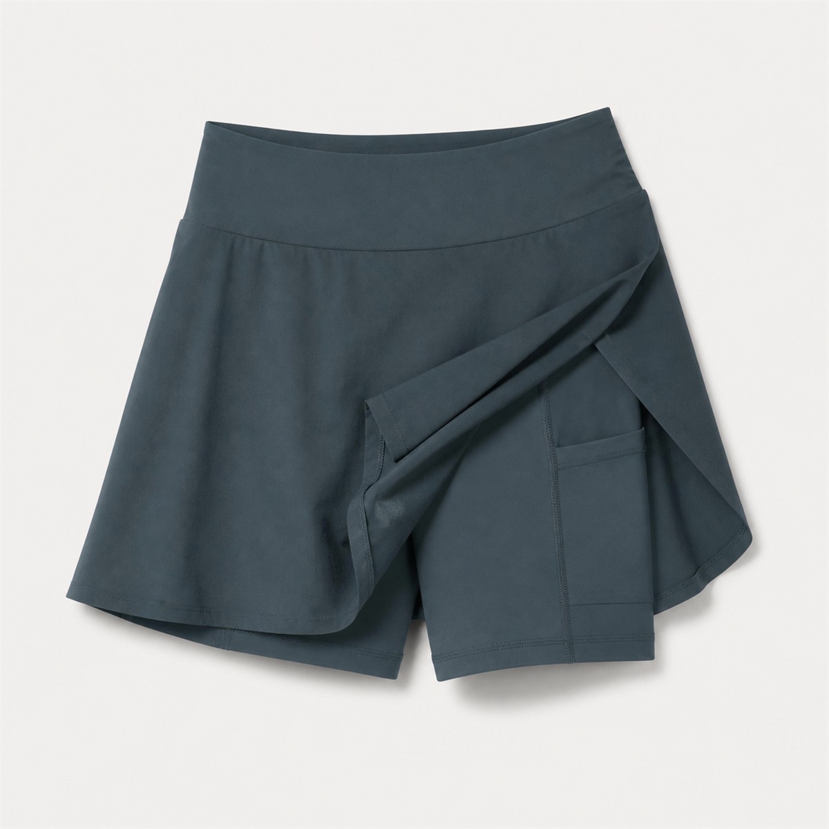 Jupe-short MH500 vert cendré et vert abysse