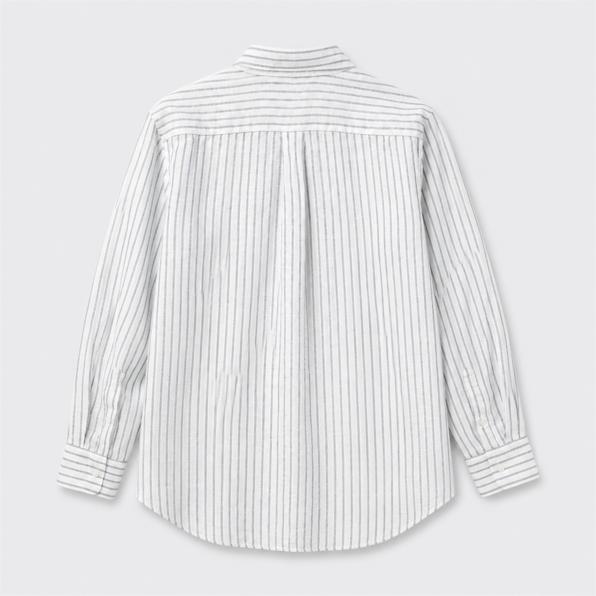 Chemise femme rayée en lin - vue de dos