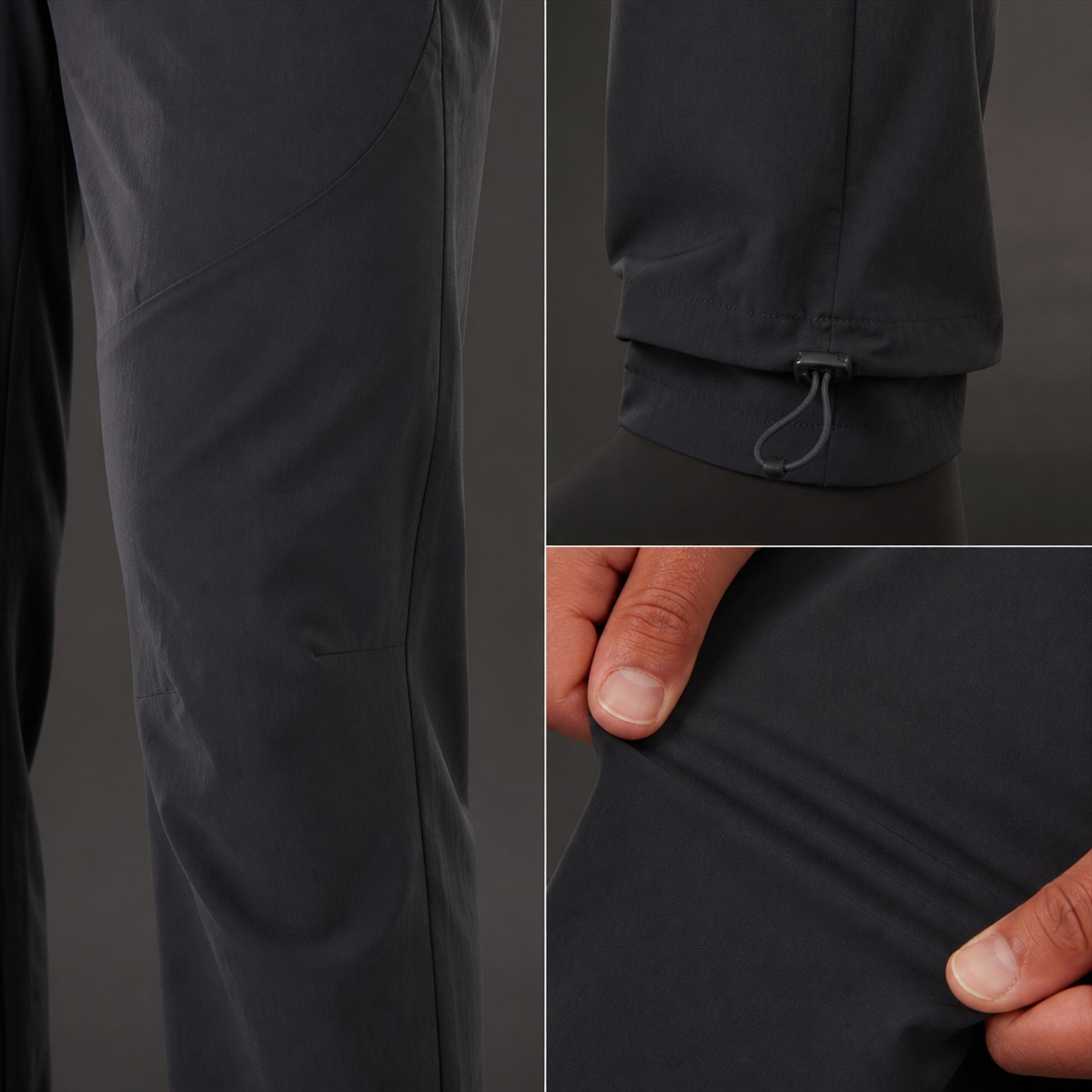 Détail du genou préformé et du bas de jambe réglable