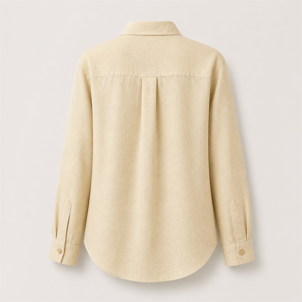 Chemise femme en lin jaune pastel - vue de dos