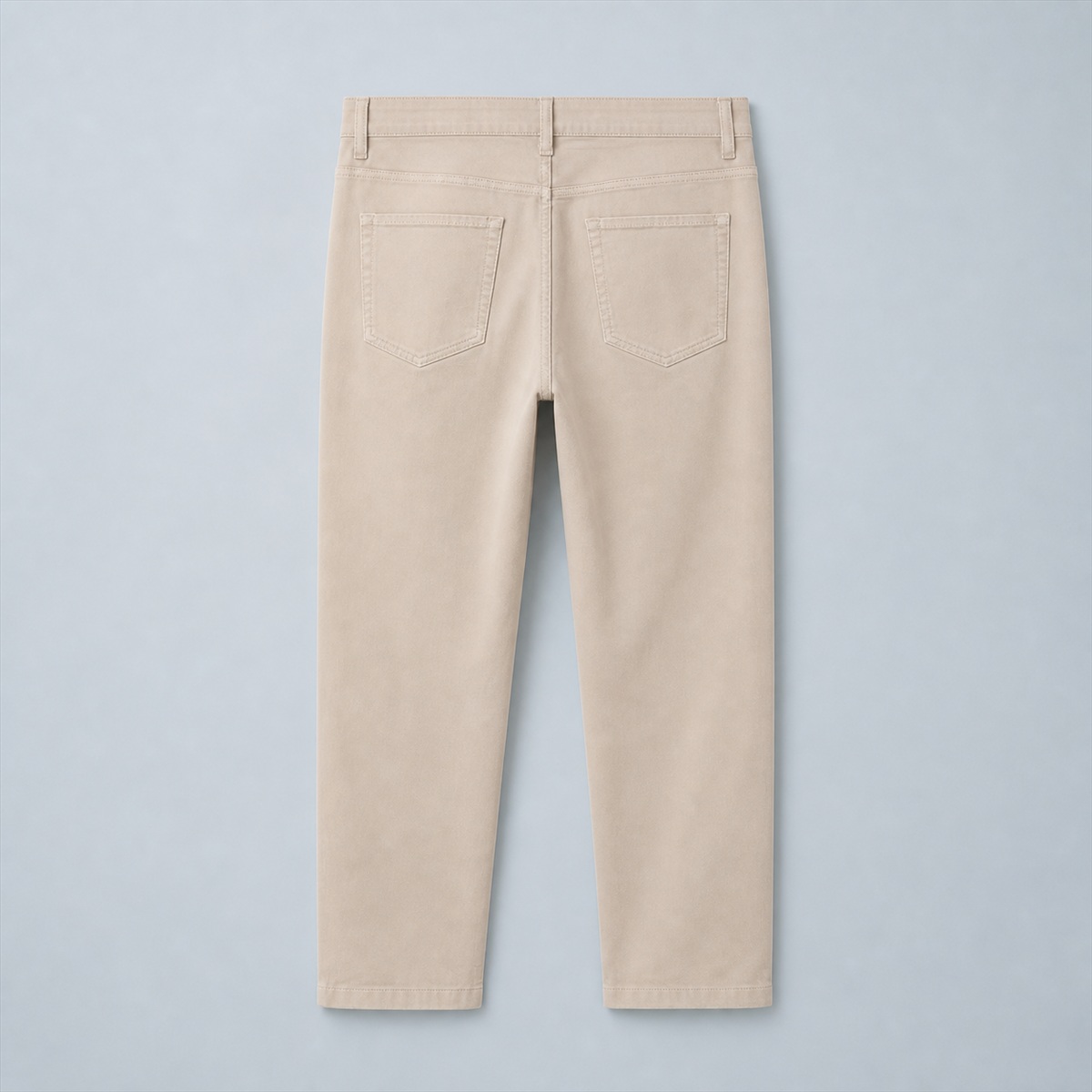Pantalon homme regular fit beige — vue de dos