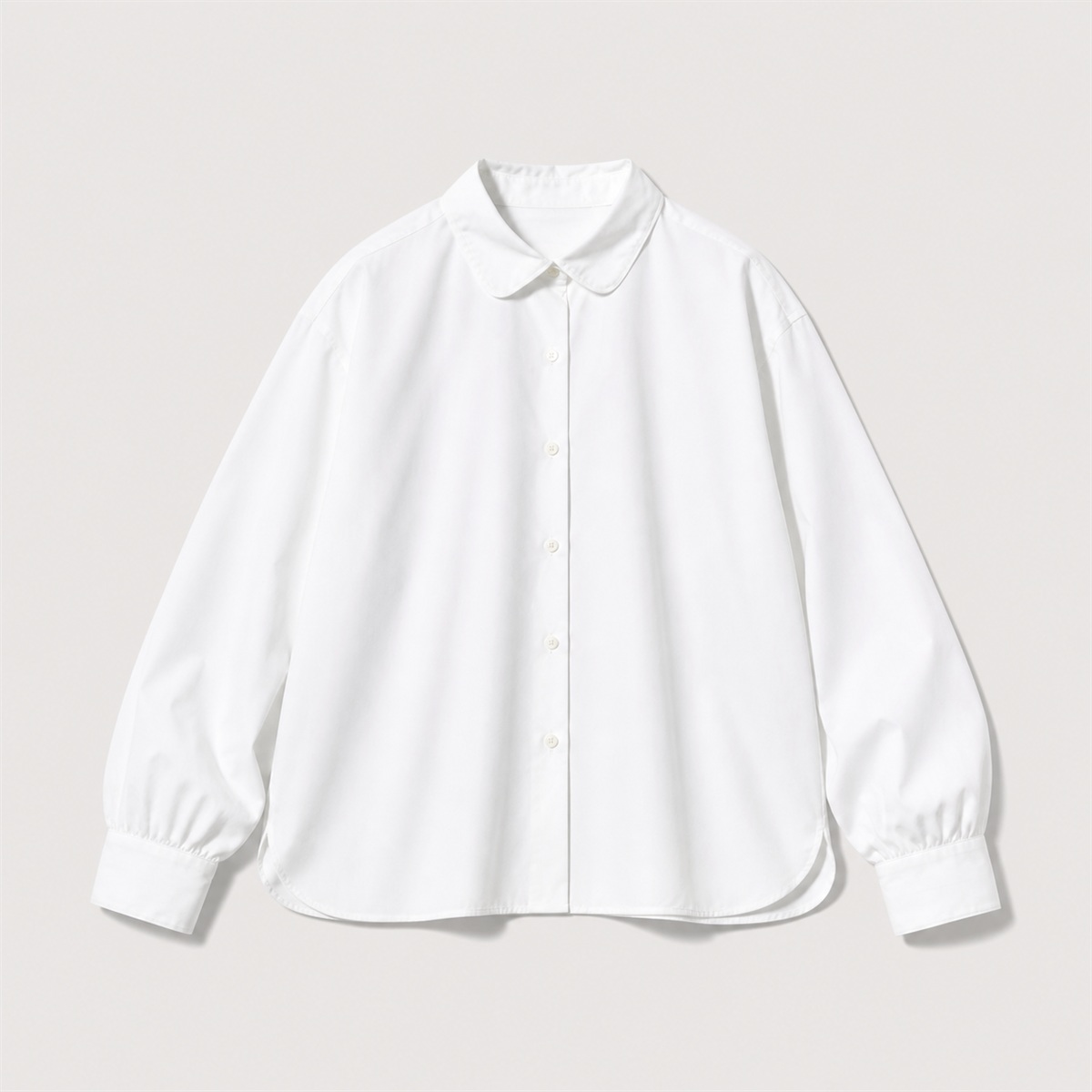Chemise femme blanche oversize en coton - vue de face