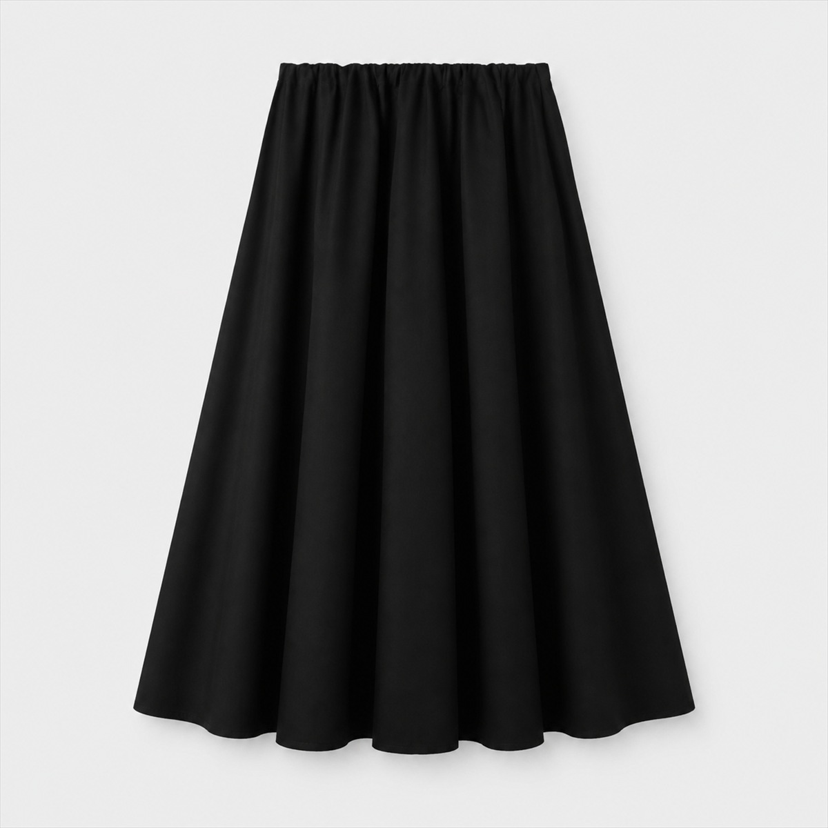 Jupe noire évasée en coton — vue de face
