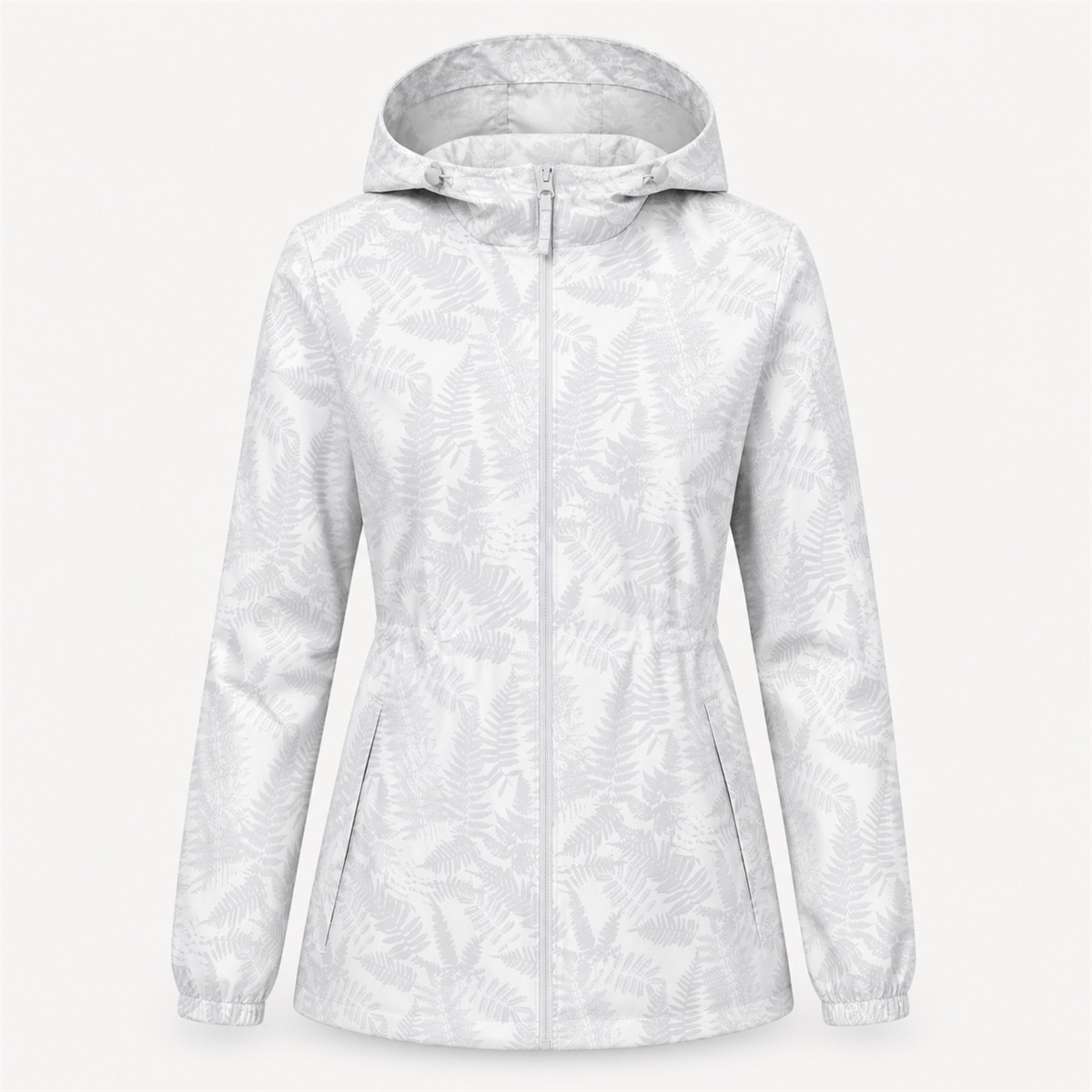 Veste de randonnée femme Raincut blanche - vue de face