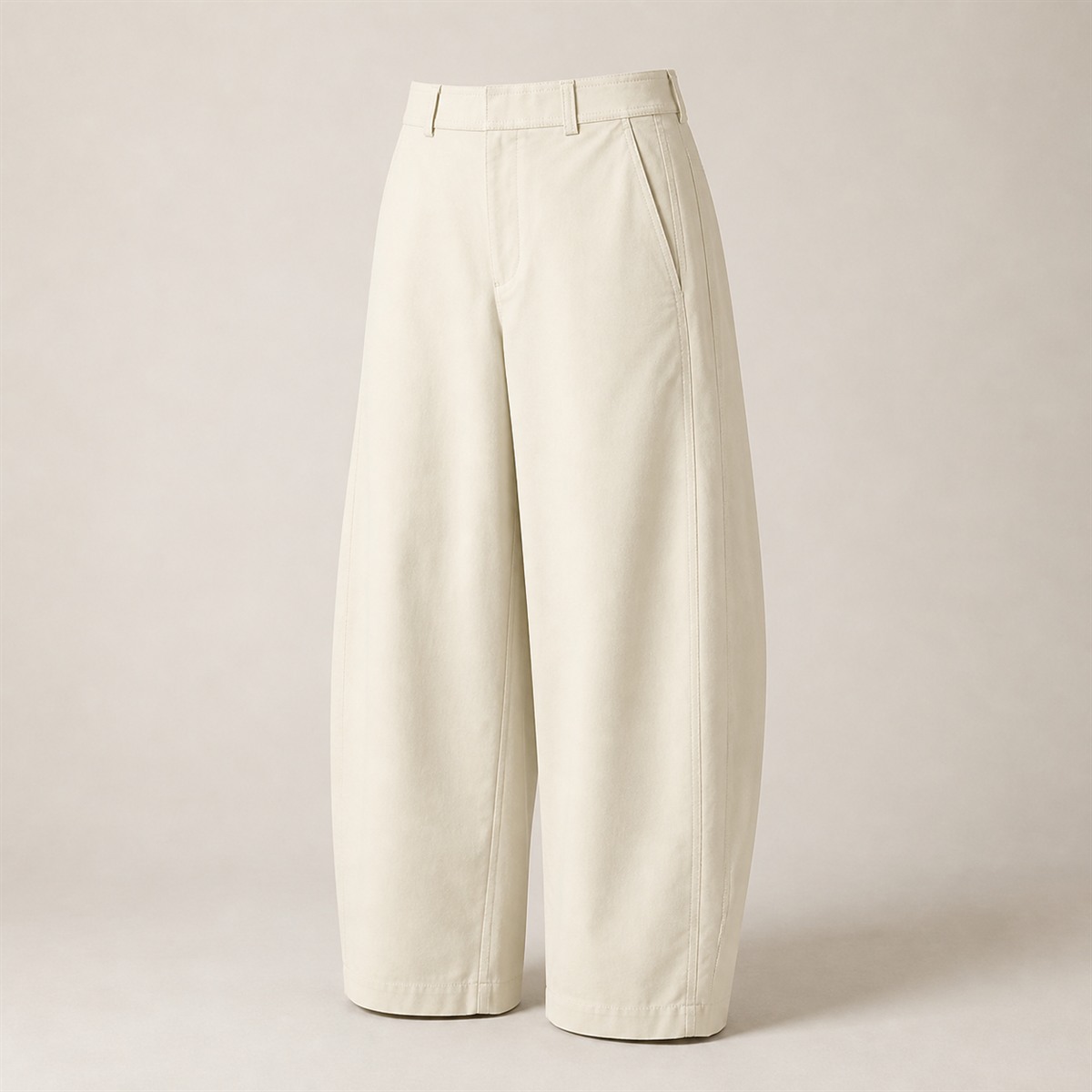 Pantalon Barrel femme nude — vue de face