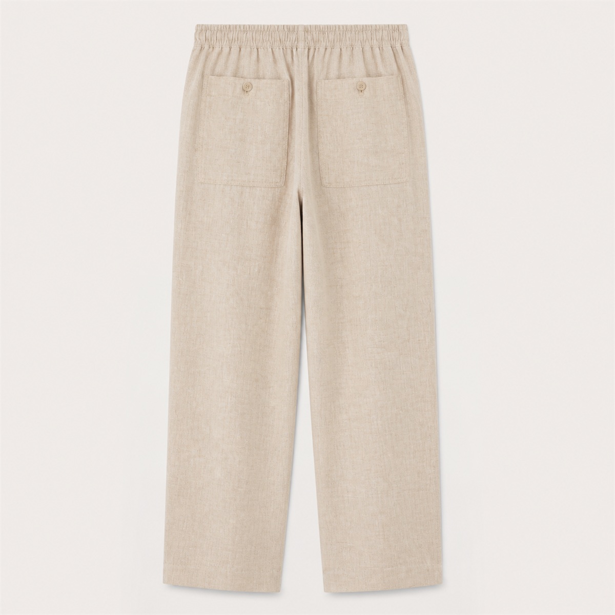 Pantalon homme loose 100 % lin naturel — vue de dos