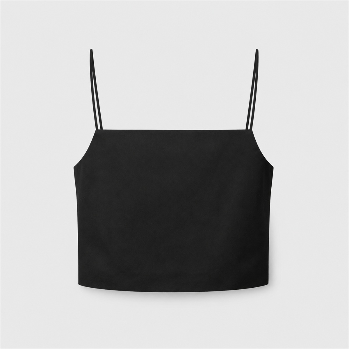 Crop top noir en coton — vue de dos