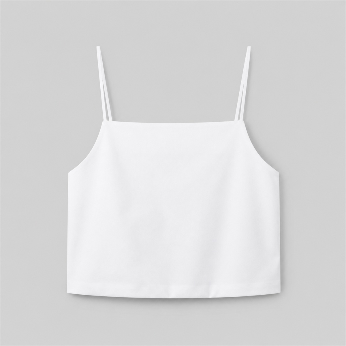 Crop top blanc en coton — vue de dos