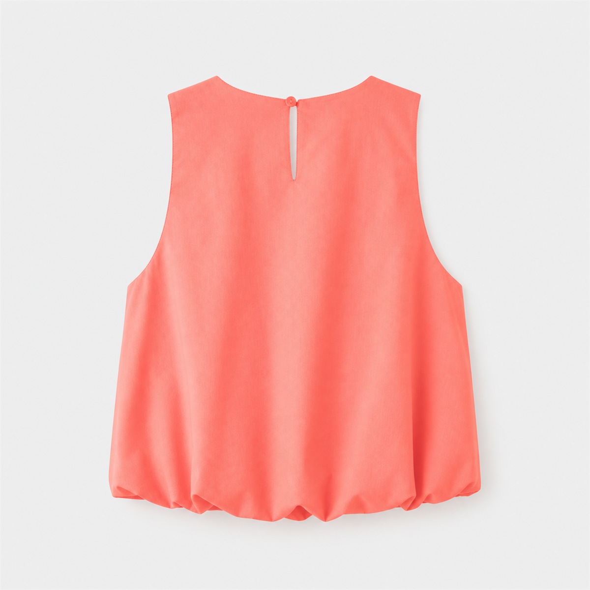 Blouse crop corail évasée à bas ballon — vue de dos