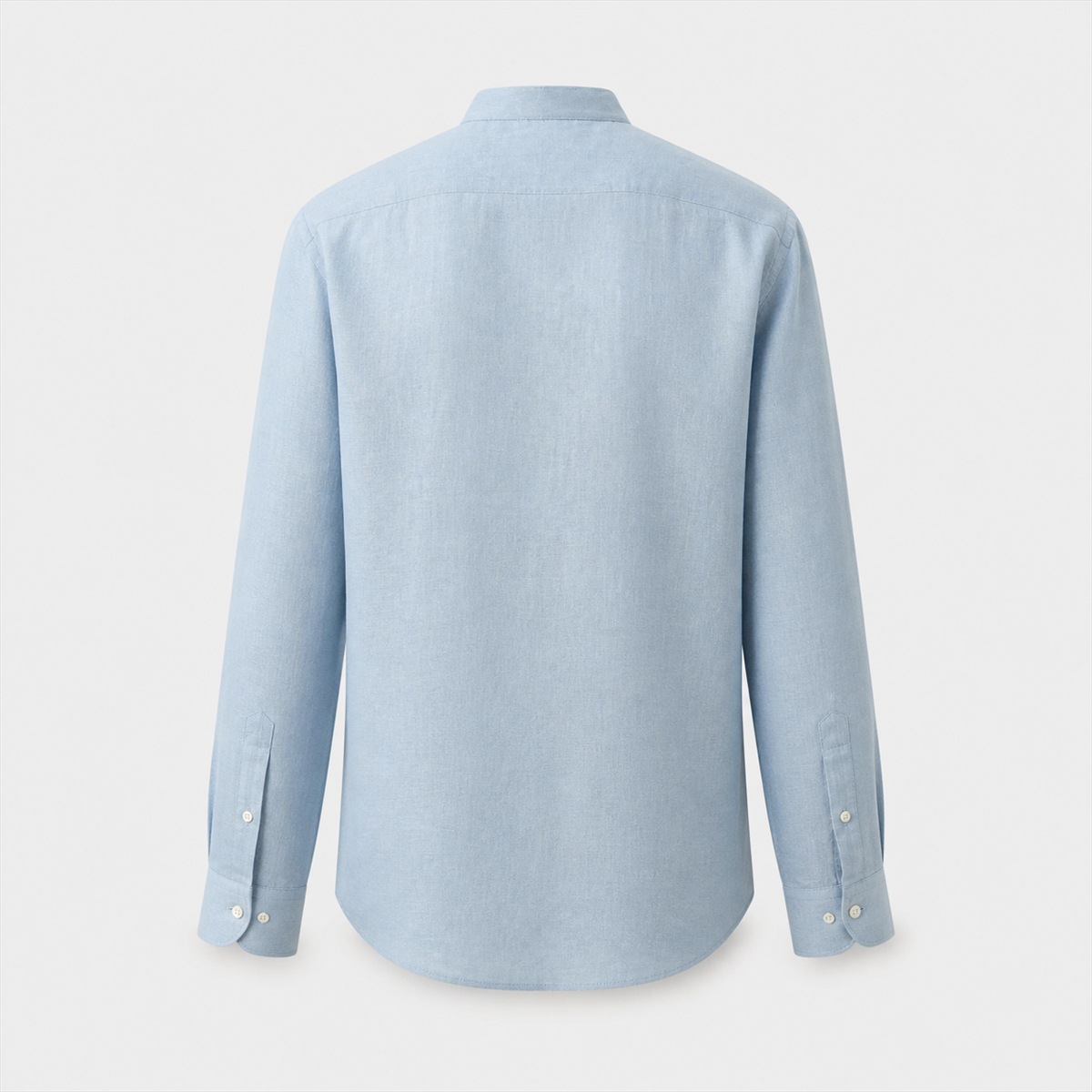Chemise homme bleu porcelaine en lin - vue de dos