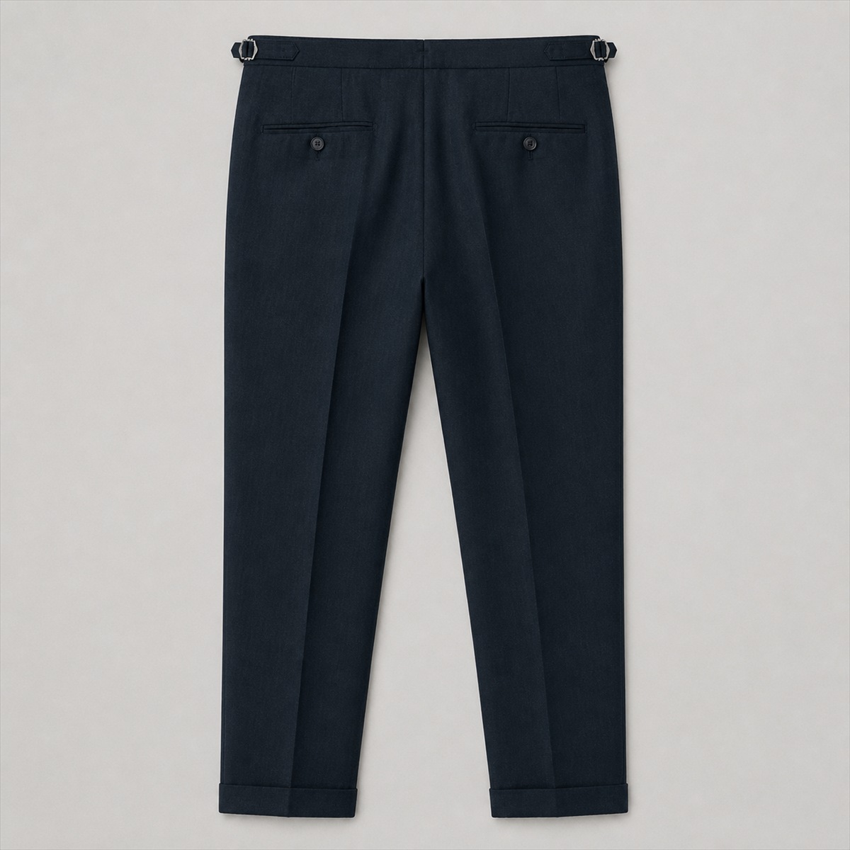 Pantalon homme en lin bleu marine - vue de dos
