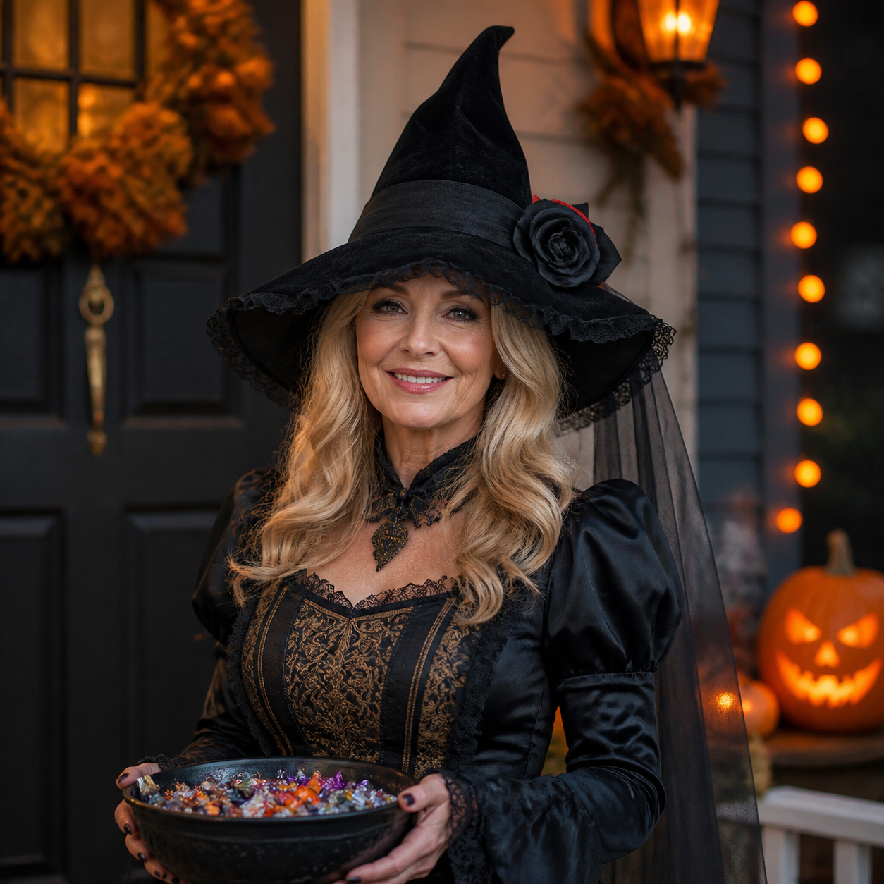 🖤 Chapeau de sorcière baroque à voile | Spécial Halloween 🎃