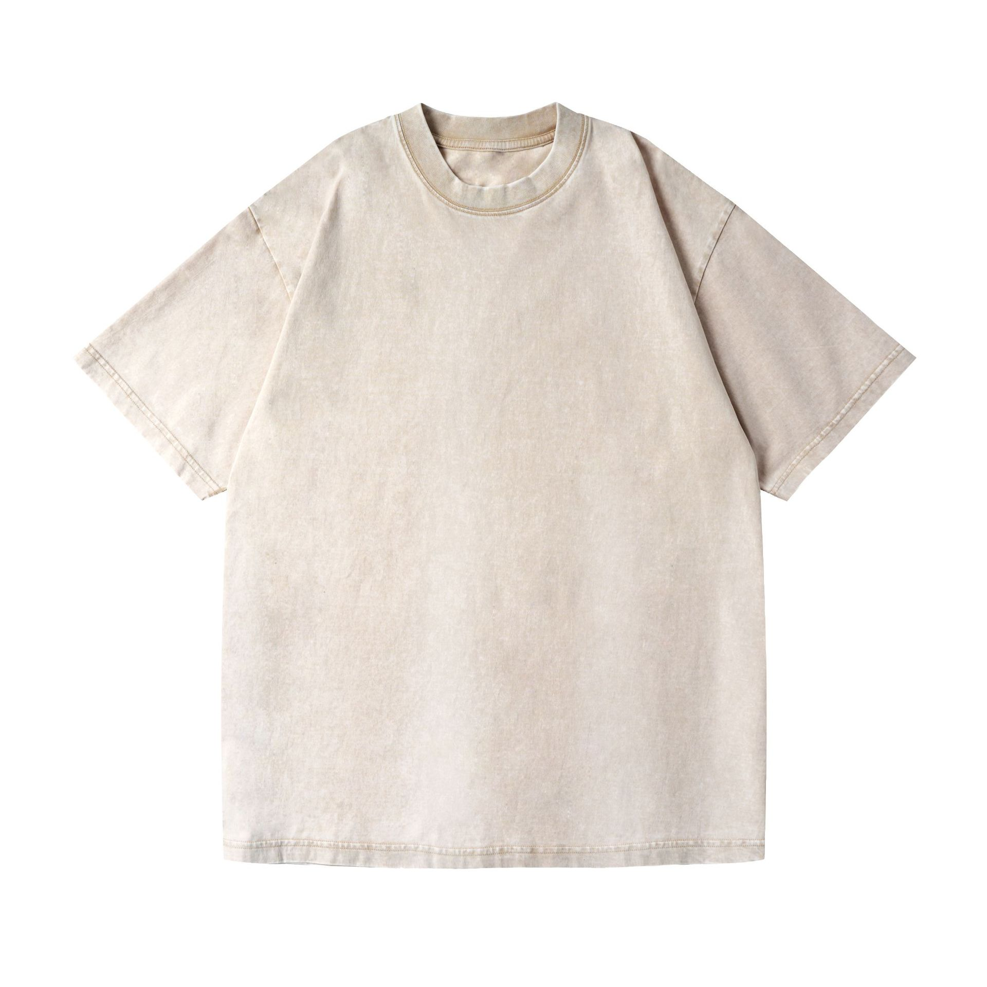 Men's oversized acid wash T-shirt - Cream