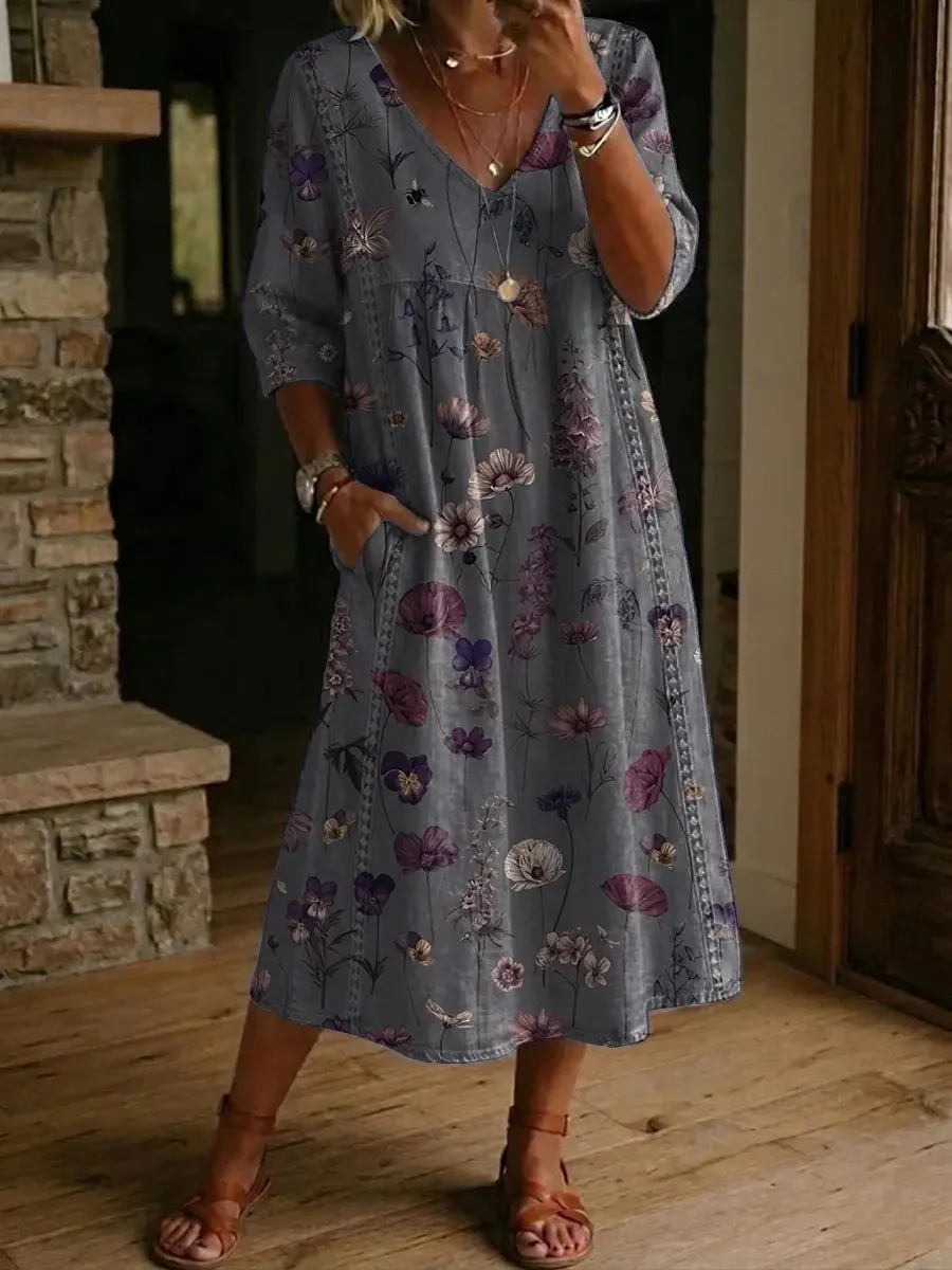 Robe femme fluide à imprimé floral — modèle 7