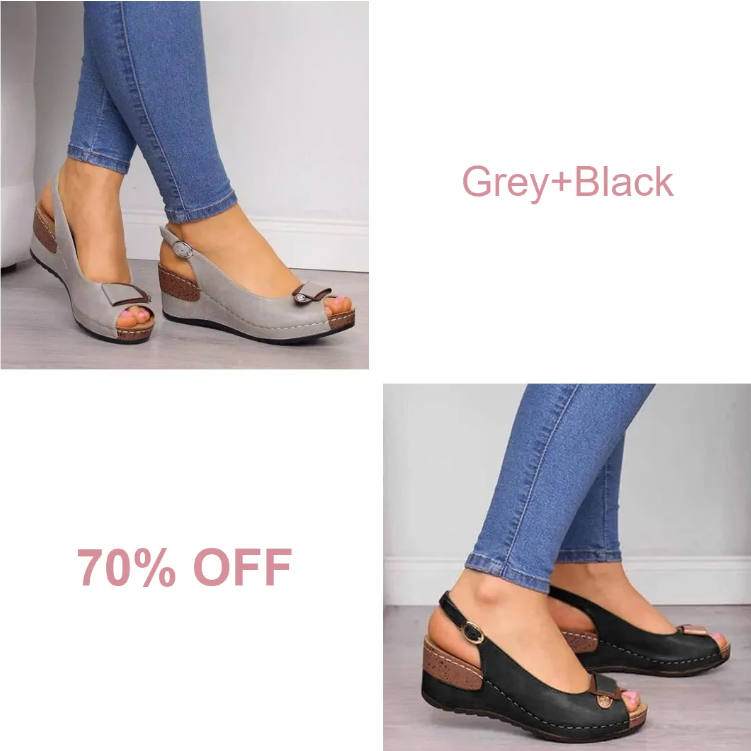 Orthopedic 🔥 Promotion « dernier jour » : 50 % de RÉDUCTION – 2026 nouvelles sandales en cuir pour femme, confortables, à semelle souple et talon haut