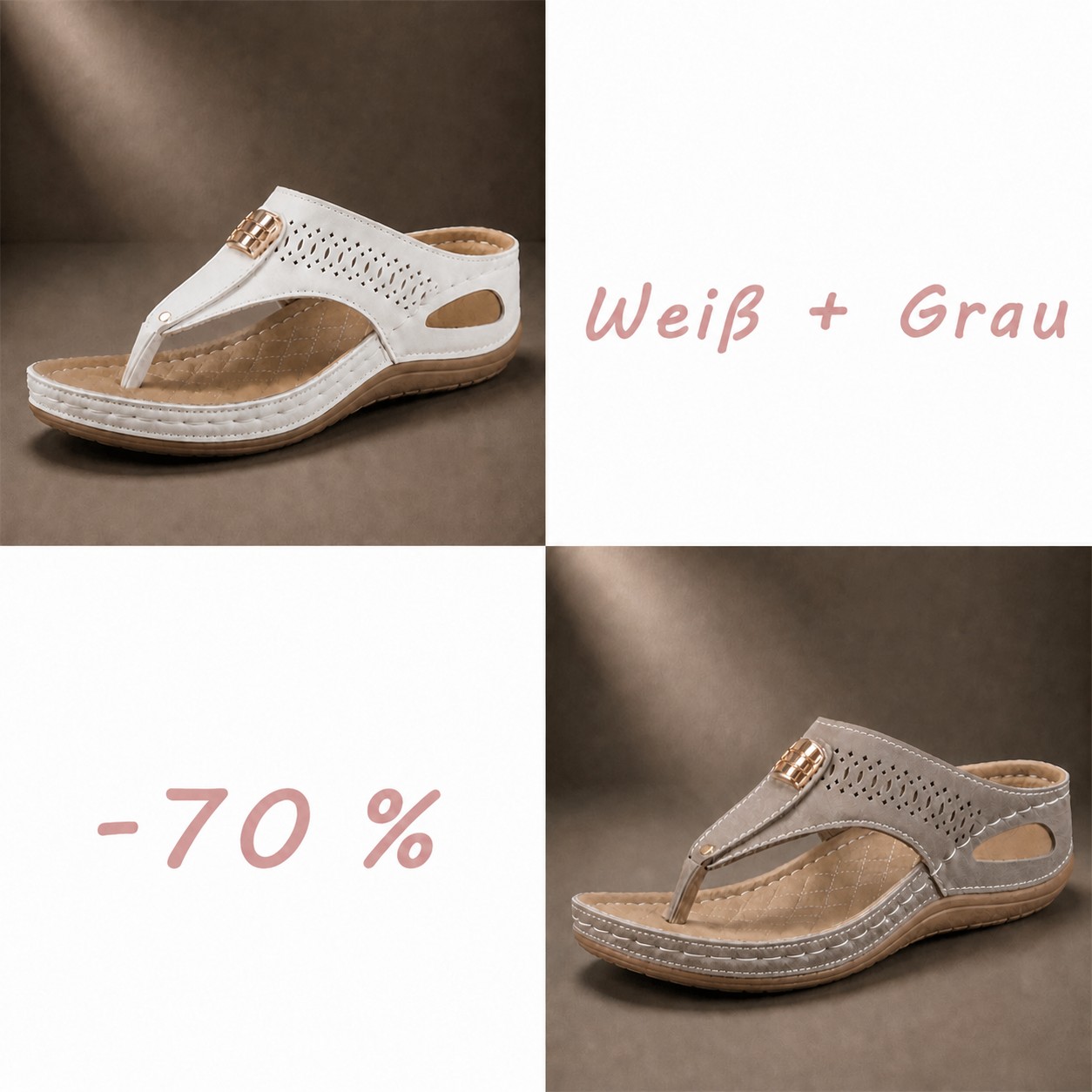 Atmungsaktive Komfortsandalen für Damen mit verstellbaren Riemen