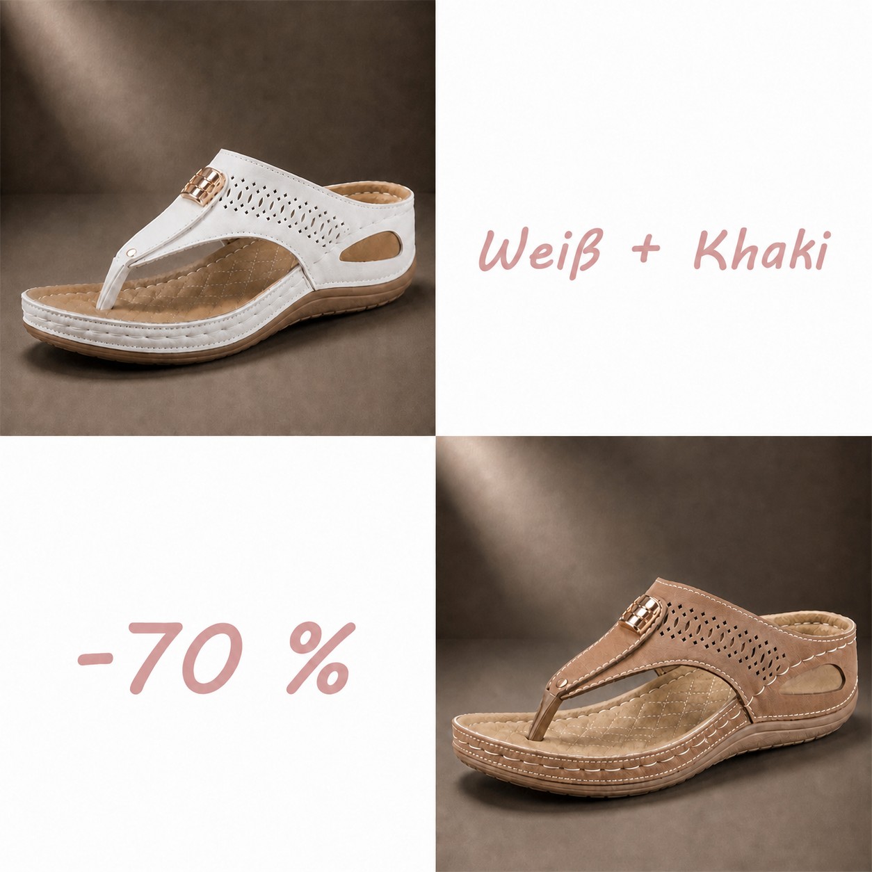 Atmungsaktive Komfortsandalen für Damen mit verstellbaren Riemen