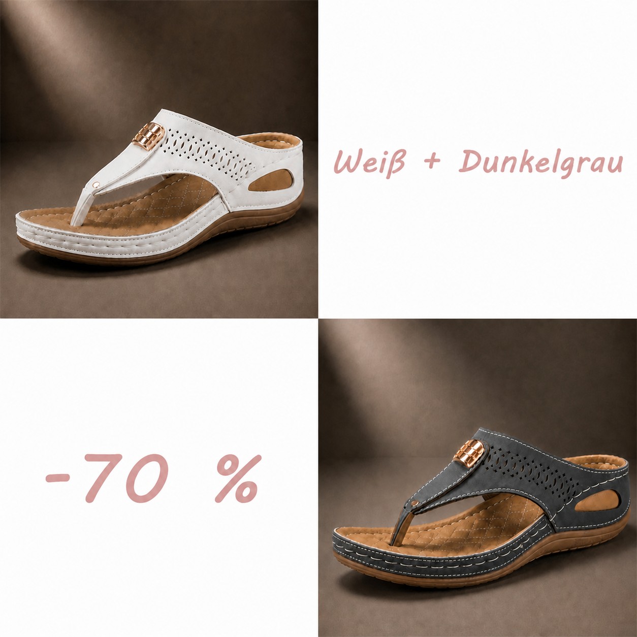 Atmungsaktive Komfortsandalen für Damen mit verstellbaren Riemen