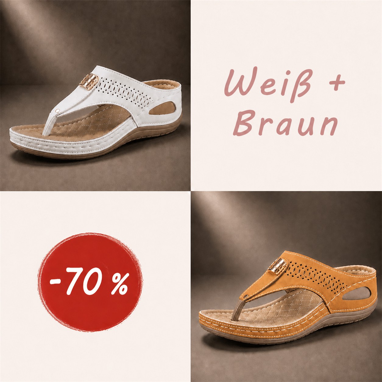 Atmungsaktive Komfortsandalen für Damen mit verstellbaren Riemen