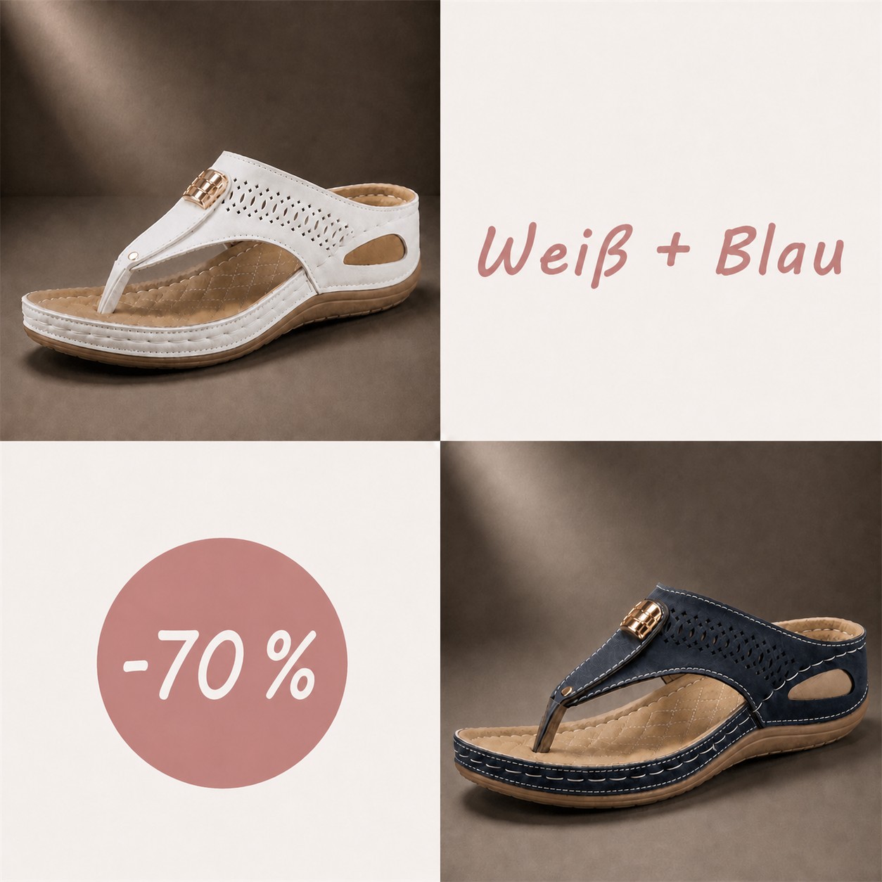 Atmungsaktive Komfortsandalen für Damen mit verstellbaren Riemen