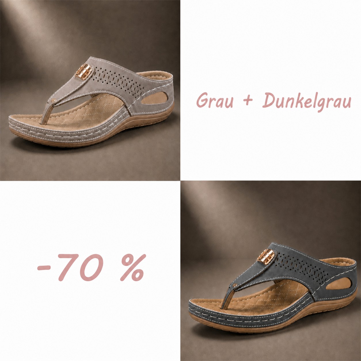 Atmungsaktive Komfortsandalen für Damen mit verstellbaren Riemen