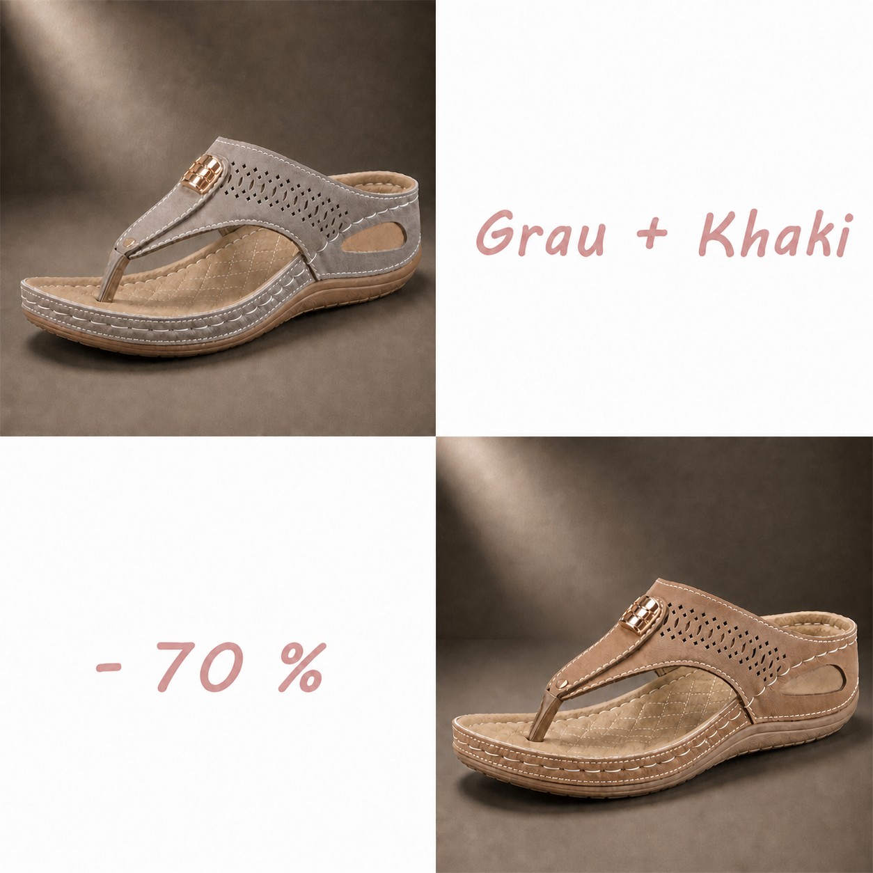 Atmungsaktive Komfortsandalen für Damen mit verstellbaren Riemen