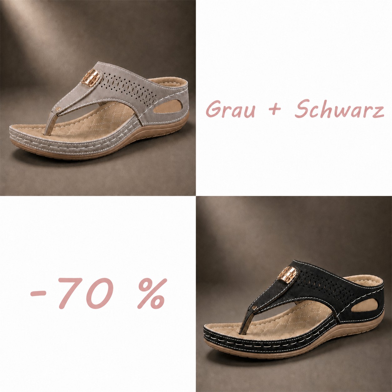 Atmungsaktive Komfortsandalen für Damen mit verstellbaren Riemen