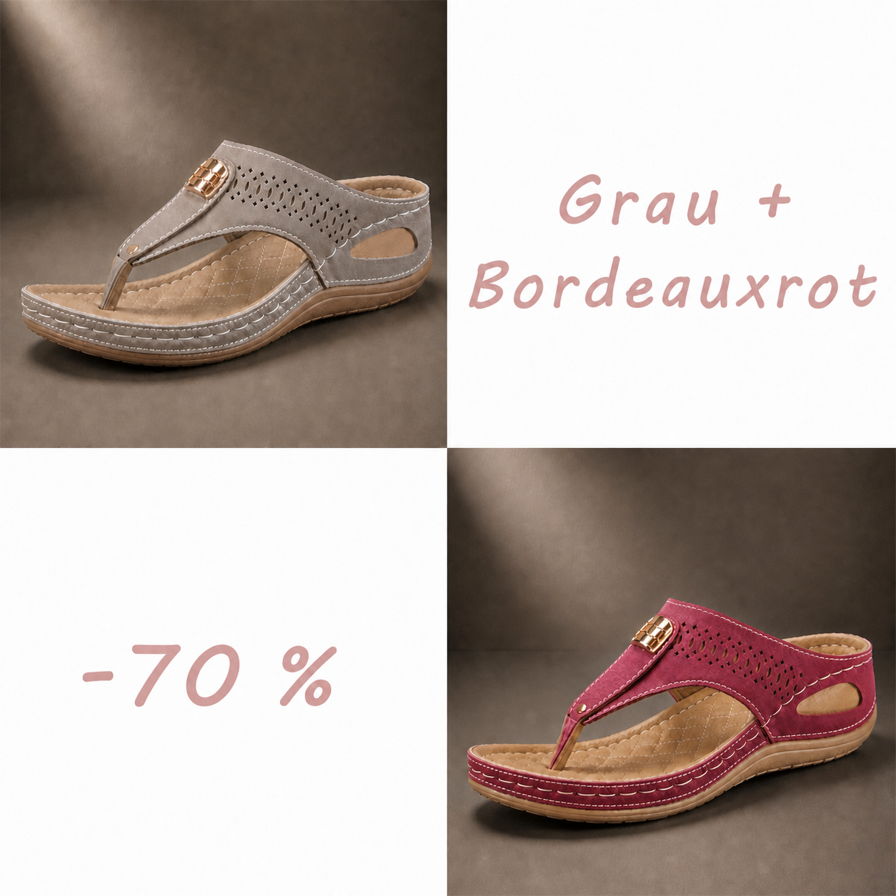Atmungsaktive Komfortsandalen für Damen mit verstellbaren Riemen