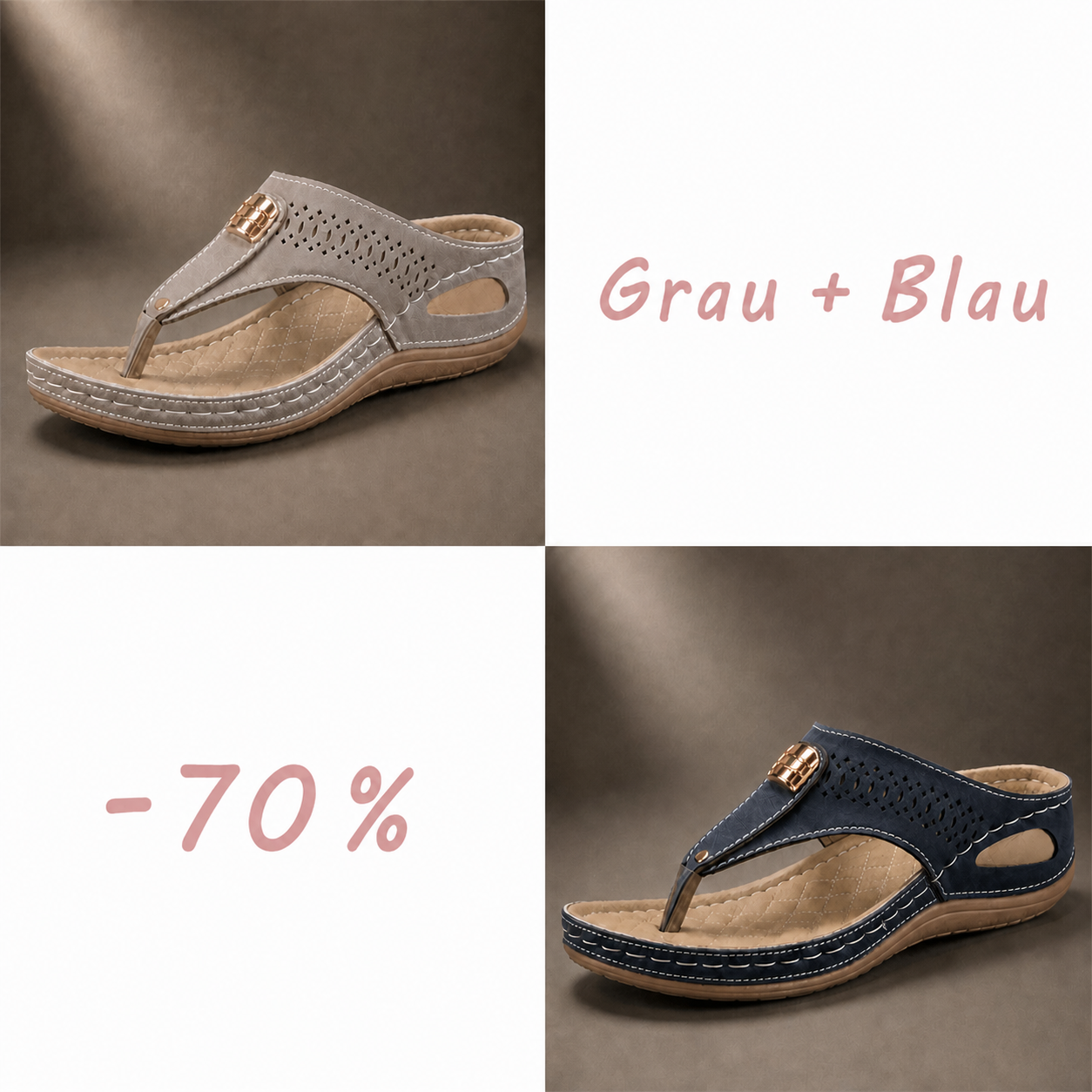 Atmungsaktive Komfortsandalen für Damen mit verstellbaren Riemen