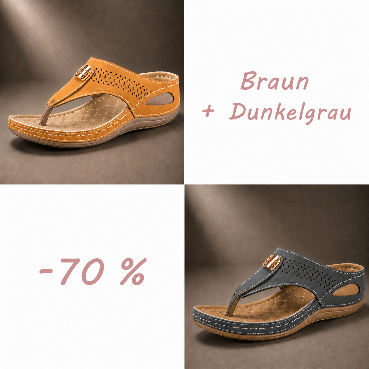 Atmungsaktive Komfortsandalen für Damen mit verstellbaren Riemen