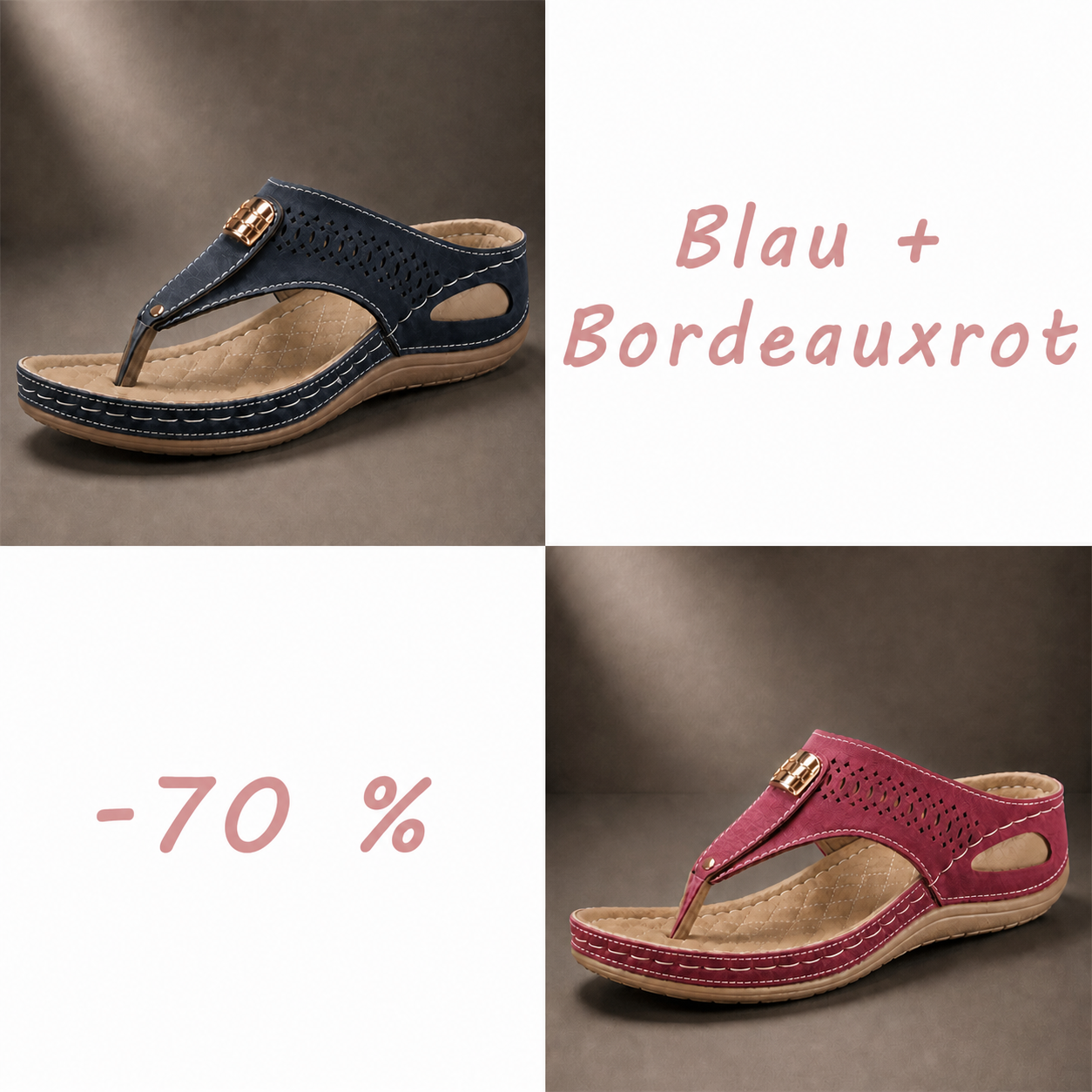 Atmungsaktive Komfortsandalen für Damen mit verstellbaren Riemen