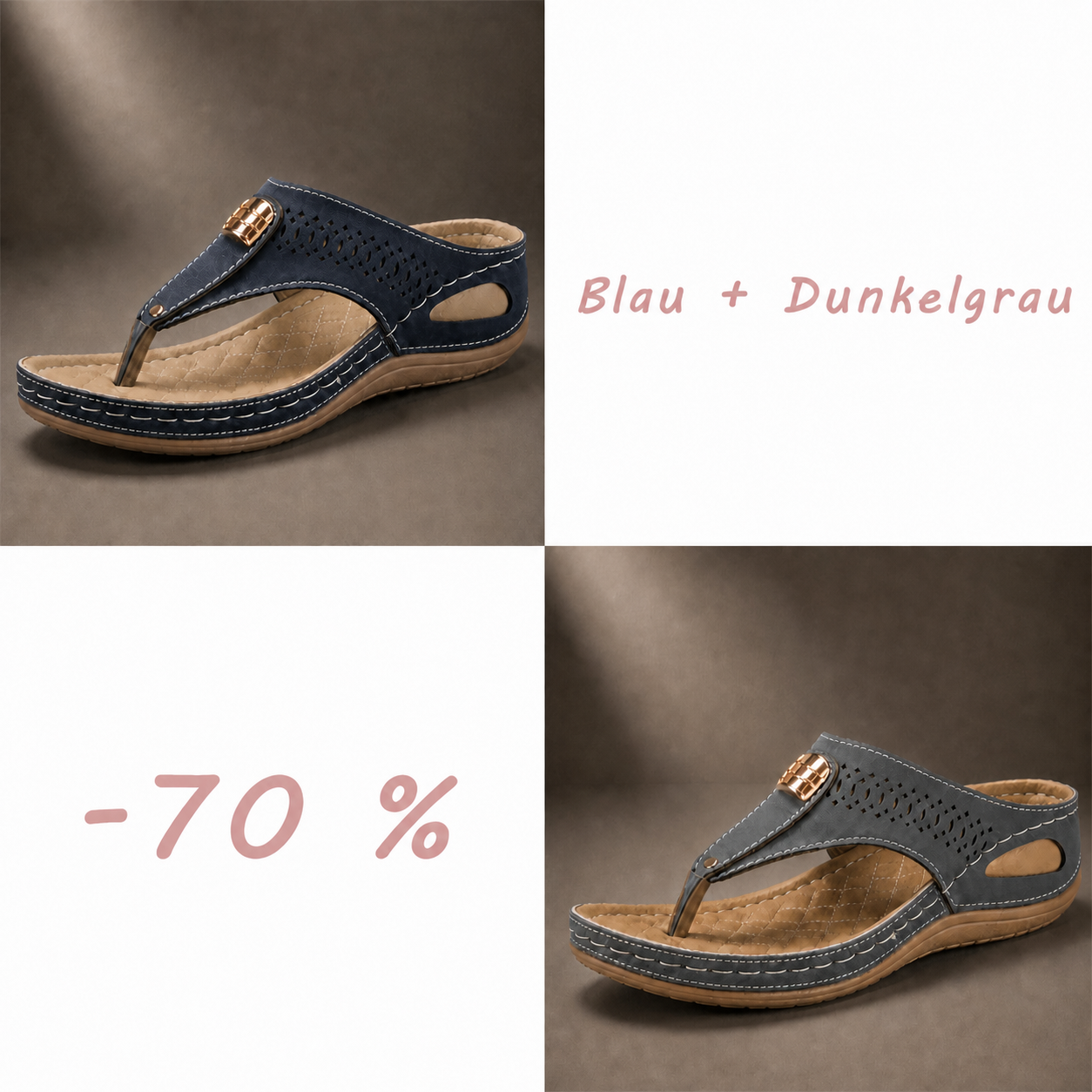 Atmungsaktive Komfortsandalen für Damen mit verstellbaren Riemen