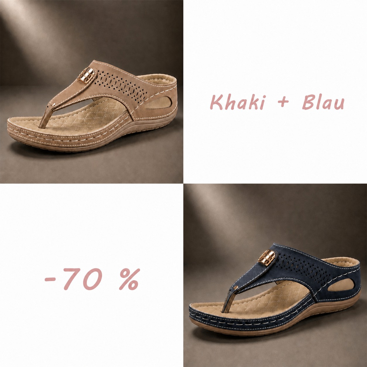 Atmungsaktive Komfortsandalen für Damen mit verstellbaren Riemen