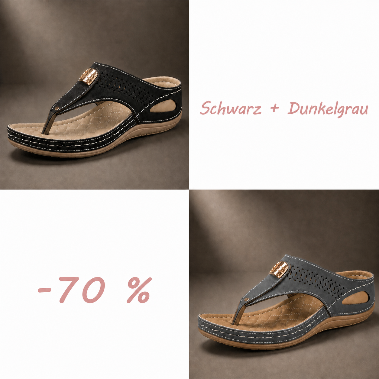Atmungsaktive Komfortsandalen für Damen mit verstellbaren Riemen