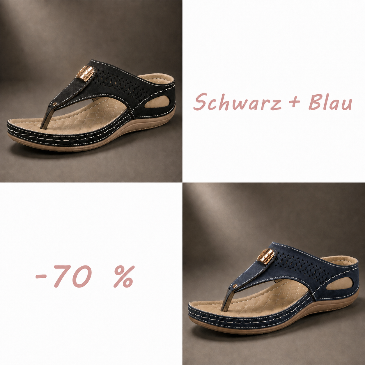 Atmungsaktive Komfortsandalen für Damen mit verstellbaren Riemen