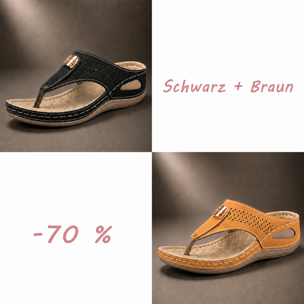 Atmungsaktive Komfortsandalen für Damen mit verstellbaren Riemen